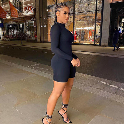 Audrey – Langärmeliger Rundhals Jumpsuit für Damen