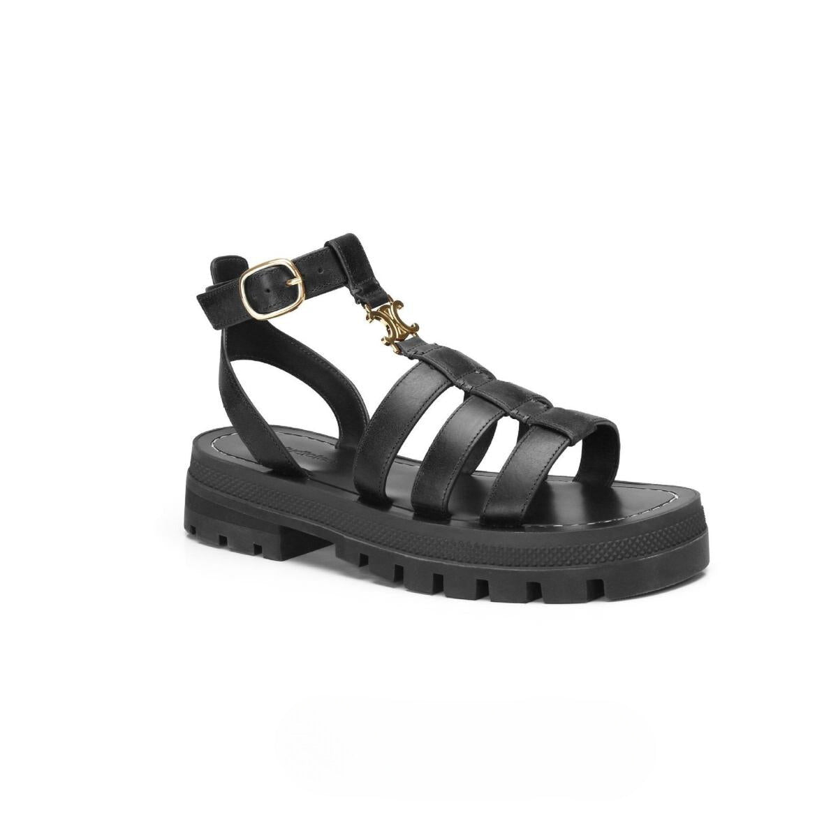 Eduvixe - Elegante Damen Sandalen aus Weichem Metallic Gold