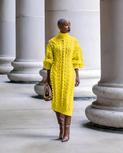 Briana | Sexy Strickkleid mit hohem Schlitz