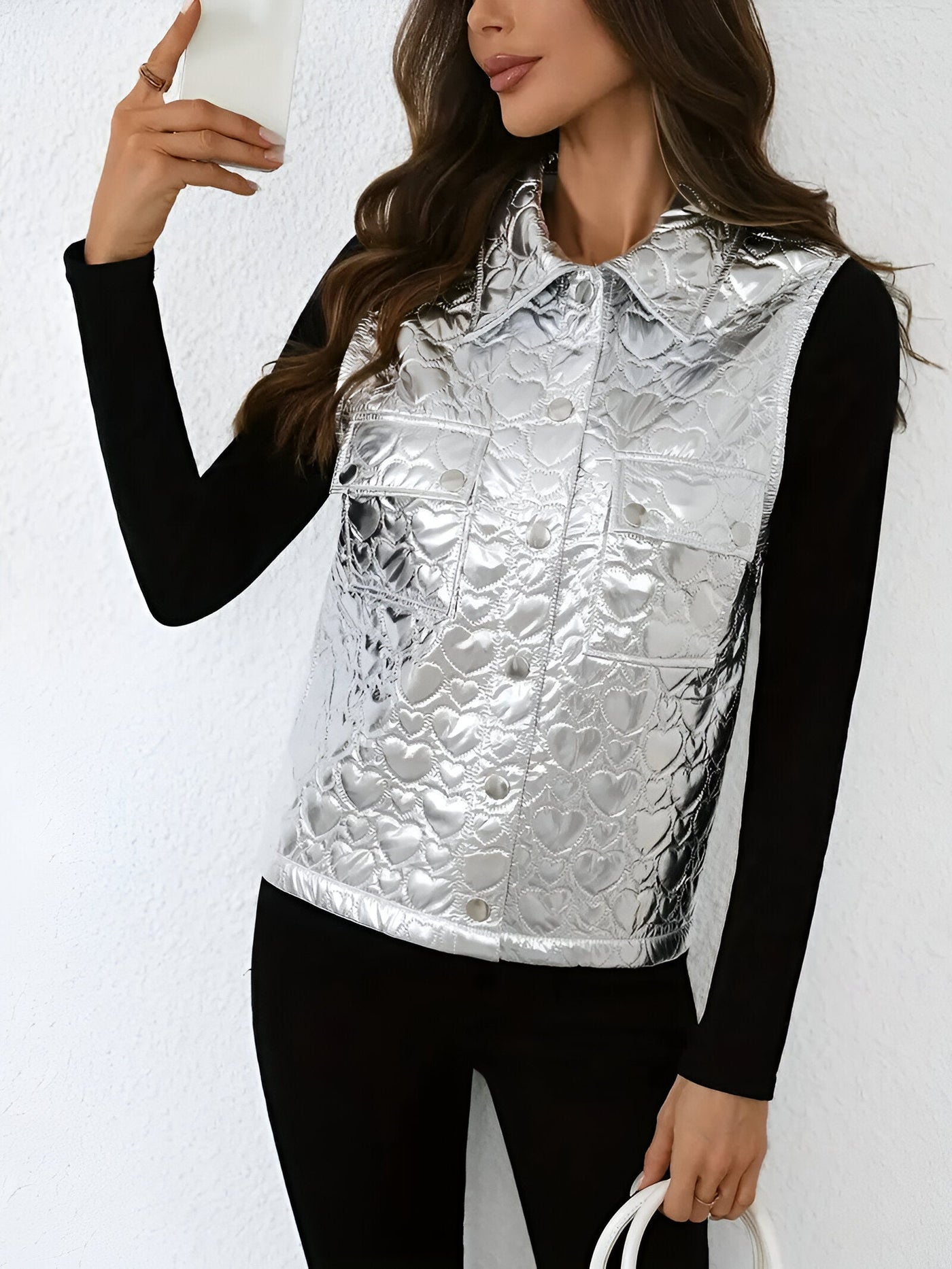 Erna | Elegante Ärmellose Cardigan-Jacke