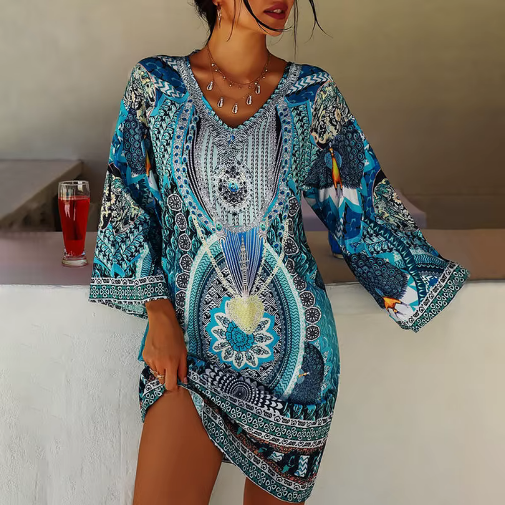 Lyndis - leicht und luftig Kleid mit Bohemian Print