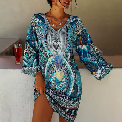 Lyndis - leicht und luftig Kleid mit Bohemian Print
