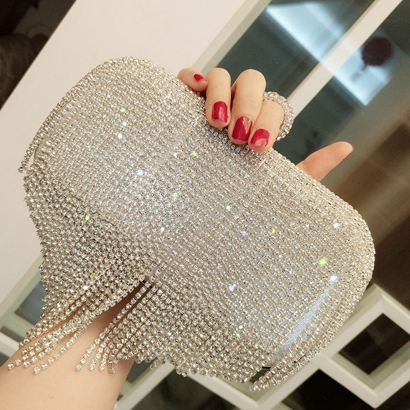 Clara – Handtasche mit fransen und strass für Damen