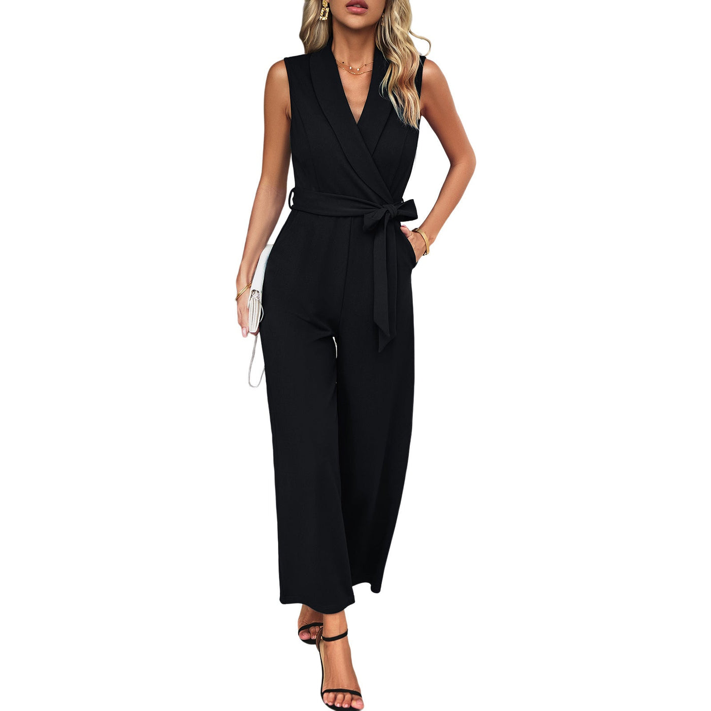 Sarah – Ärmelloser Jumpsuit mit gerader Hose