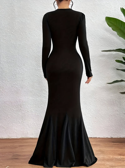 Ute | Elegantes Langärmeliges Mermaid-Maxikleid