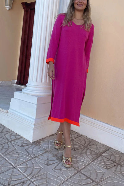 Mila® | Strickkleid mit Manschettenkombination