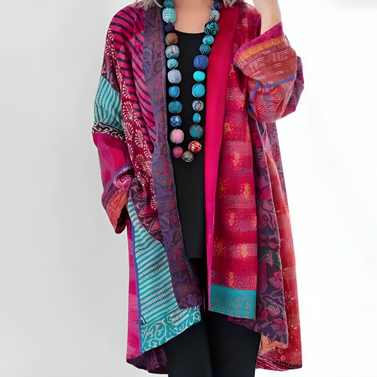 Ethnischer Stil Print Strickjacke für Frauen