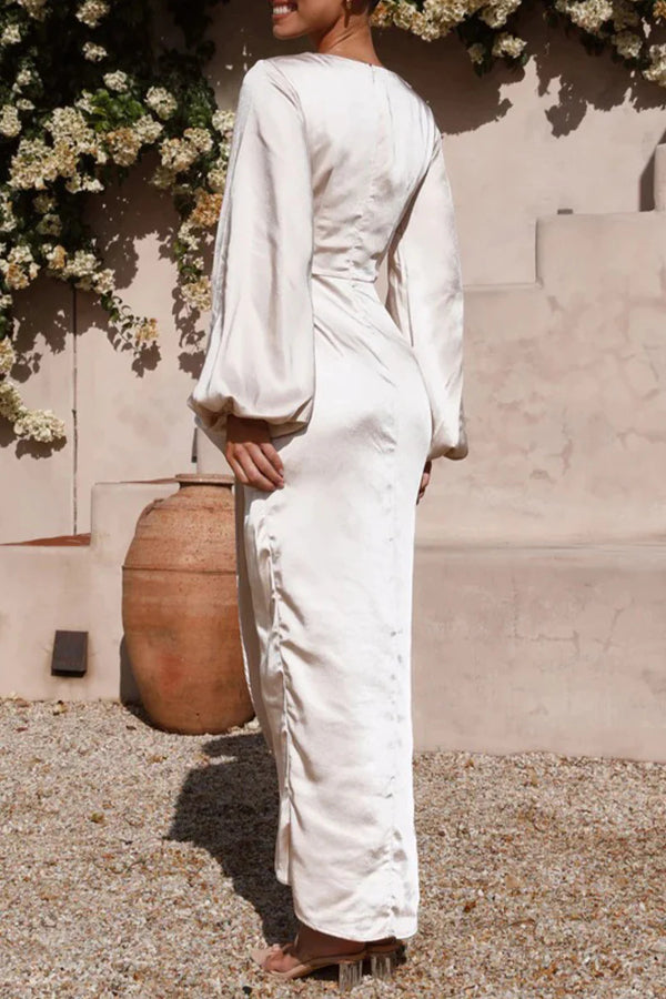 Guadalupe® | Elegante, einfarbige Bandage-Kleider mit V-Ausschnitt und A-Linie von Prominenten