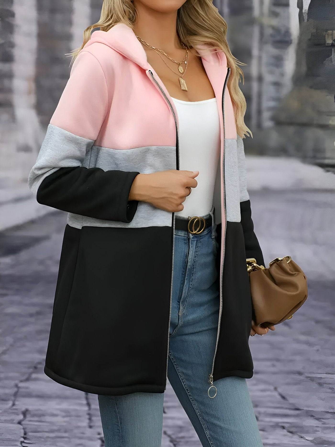 Franziska | Color Block Kapuzenjacke