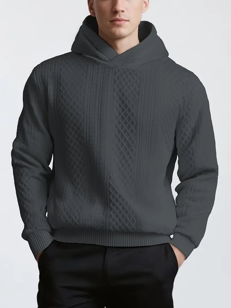 Karah - Langärmeliger Strick Kapuzenpullover