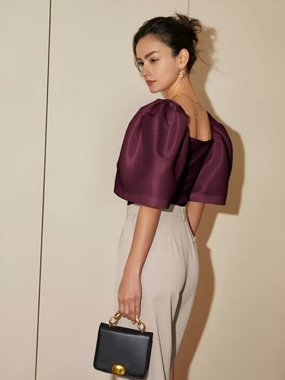 Renatta | Elegante Slim Bluse mit Quadrat-Ausschnitt
