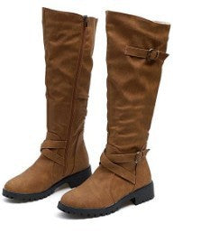 Kathryn – Lange Modestiefel aus Premium-Vegan-Wildleder