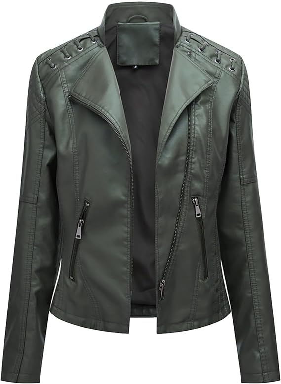 Bikerstil trifft auf feminine Raffinesse Mit der Lederjacke für Damen - Tisha.