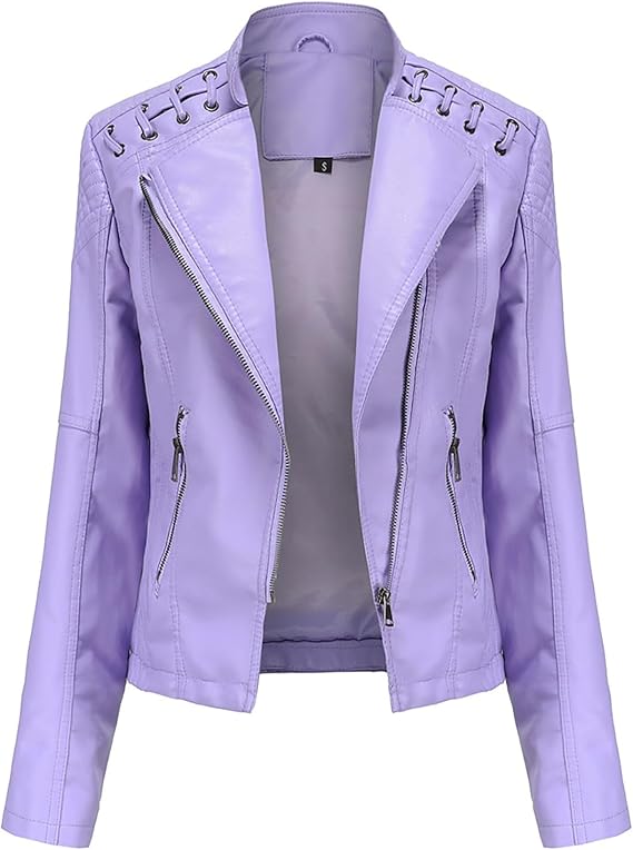 Bikerstil trifft auf feminine Raffinesse Mit der Lederjacke für Damen - Tisha.