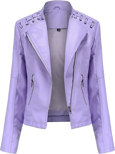 Bikerstil trifft auf feminine Raffinesse Mit der Lederjacke für Damen - Tisha.