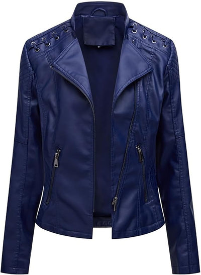 Bikerstil trifft auf feminine Raffinesse Mit der Lederjacke für Damen - Tisha.
