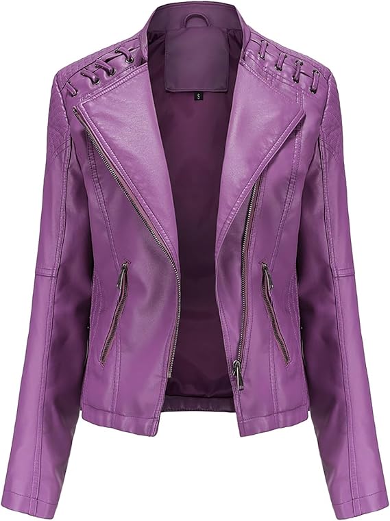 Bikerstil trifft auf feminine Raffinesse Mit der Lederjacke für Damen - Tisha.