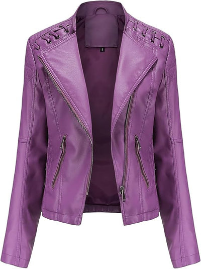 Bikerstil trifft auf feminine Raffinesse Mit der Lederjacke für Damen - Tisha.