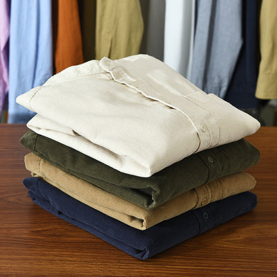 Stewart – Lässiges Cordhemd mit langen Ärmeln