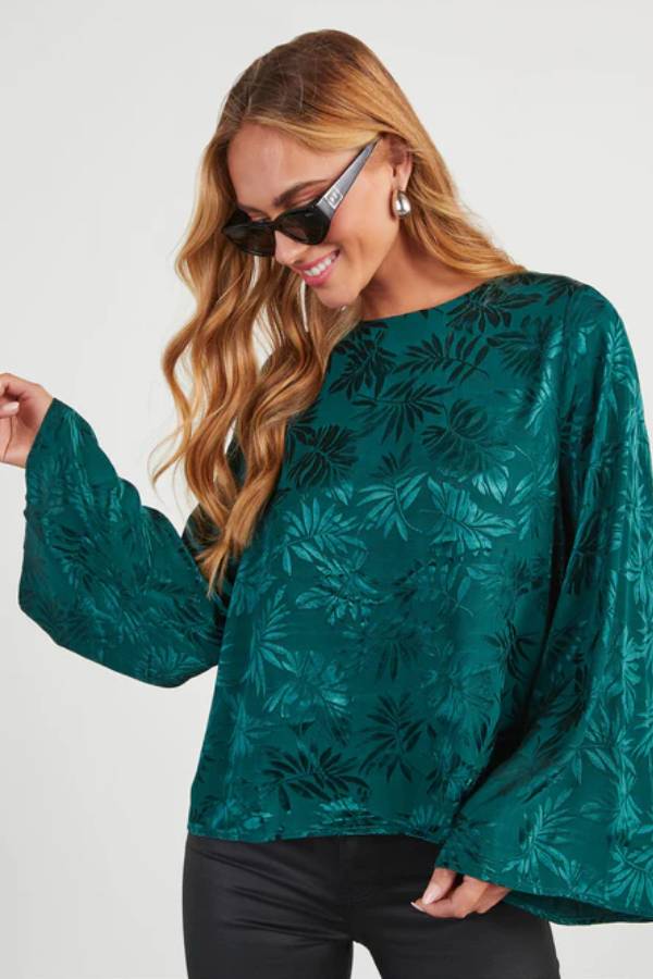 Eliana® | Geprägtes Oberteil mit weiten Ärmeln