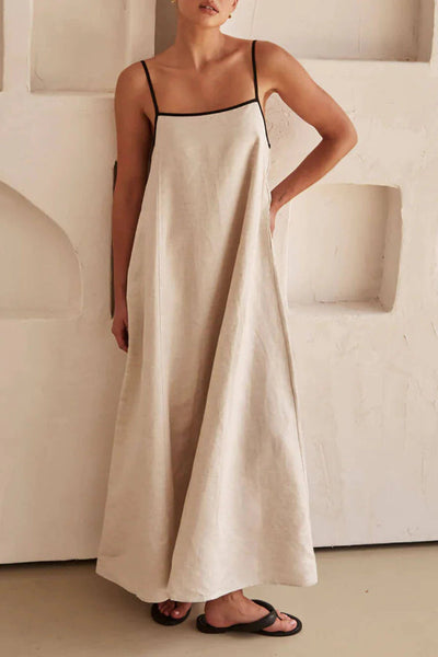 Jesica® | Klassisches, kontrastierendes Strapskleid im Urlaubsstil