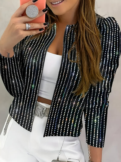 Eva | Luxuriöse Shimmer Paillettenjacke