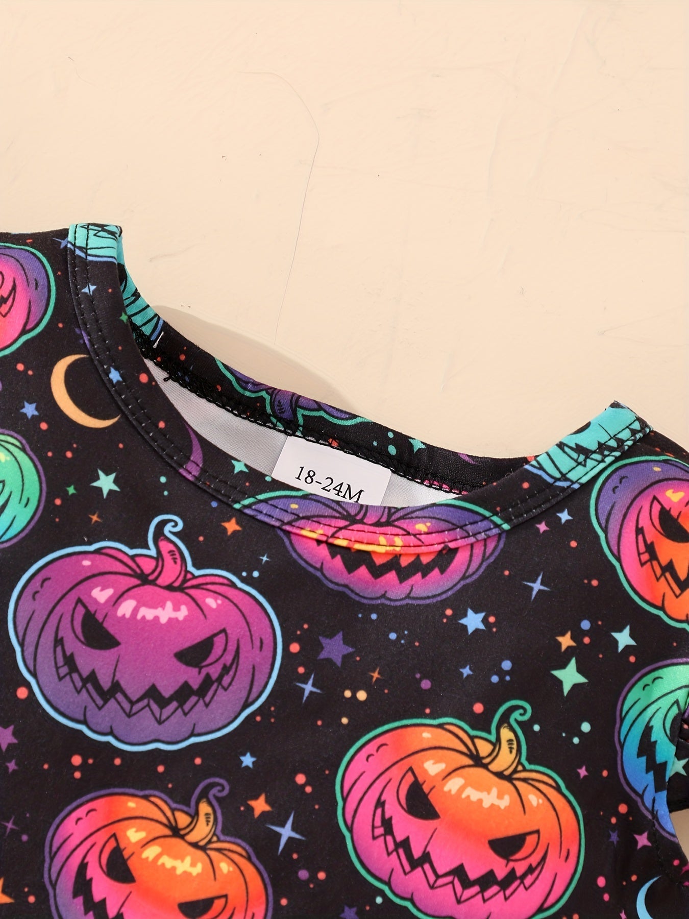 Mädchen Kleid mit Kürbis- und Geisterprint