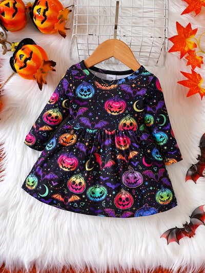 Halloween-Kleid für Baby Mädchen mit Print