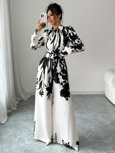 Leopoldine  | Jumpsuit mit langen Ärmeln und Gürtel