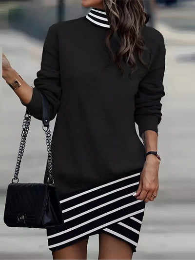 Theresa | Casual High-Collar Mini-Kleid