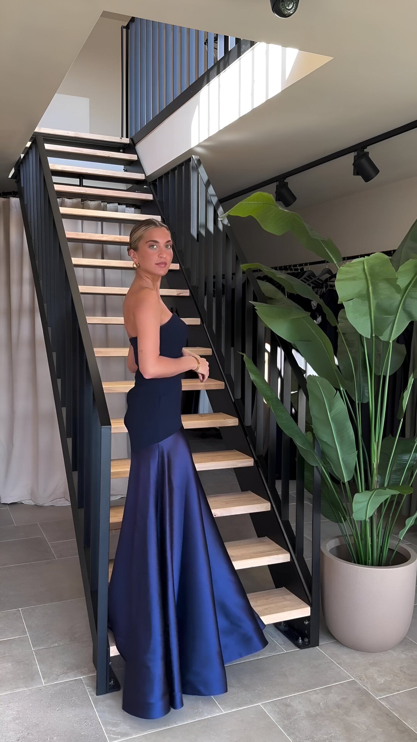 Berenice | Sexy Luxus Patchwork Trägerloses Maxikleid