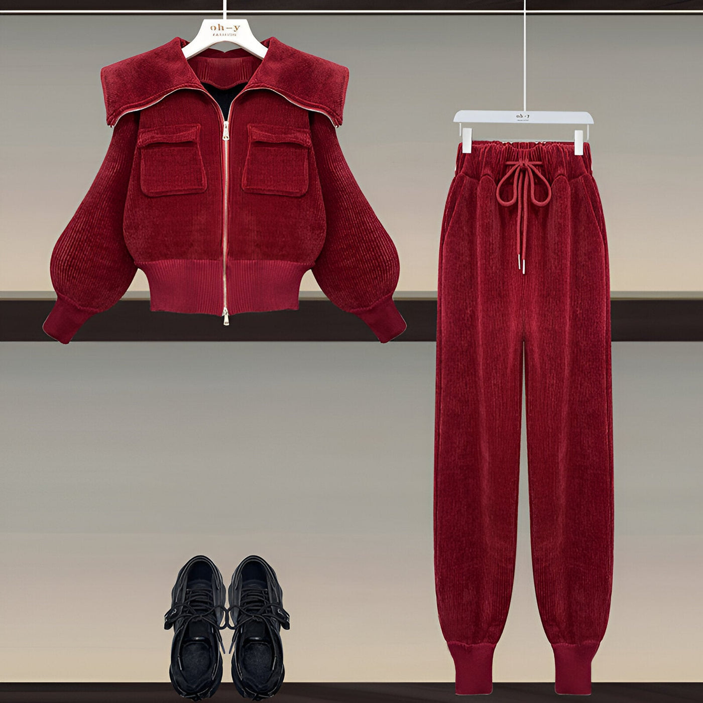 Fiona | Mühelos schickes Corduroy Zwei-Teile Set