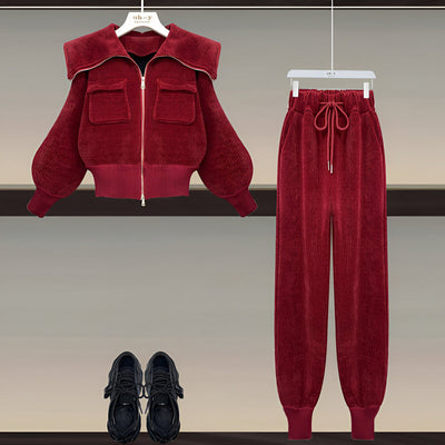 Fiona | Mühelos schickes Corduroy Zwei-Teile Set