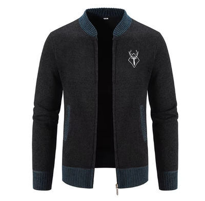 Kuschelige Strickjacke mit Reißverschluss für Männer