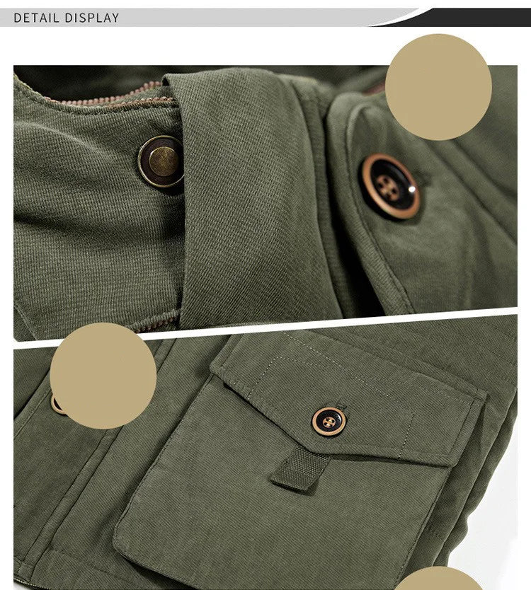 Robuster isolierter Wintermantel mit Kapuze für Männer