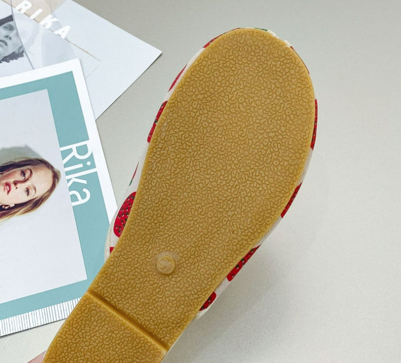 Joanne – Flache Damen-Strandslipper mit Kirschzehenkappe