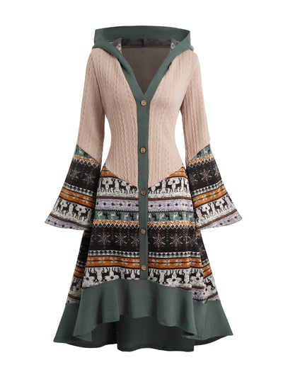 Tatjana | Gemütliches Weihnachtskleid mit Kapuze