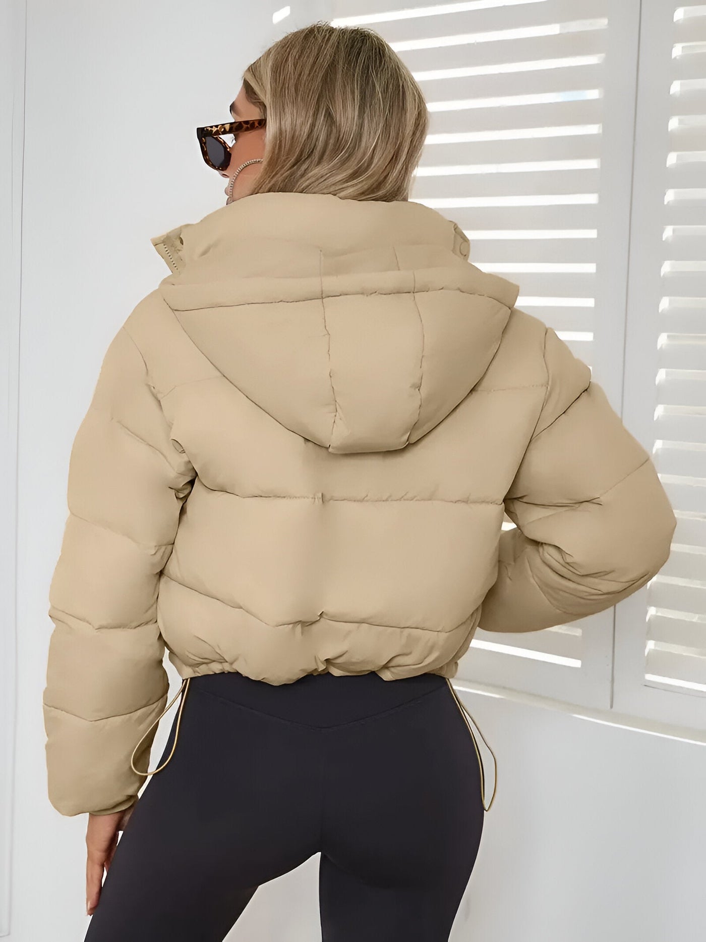 Dana | Ribbed Collar Puffer Jacket