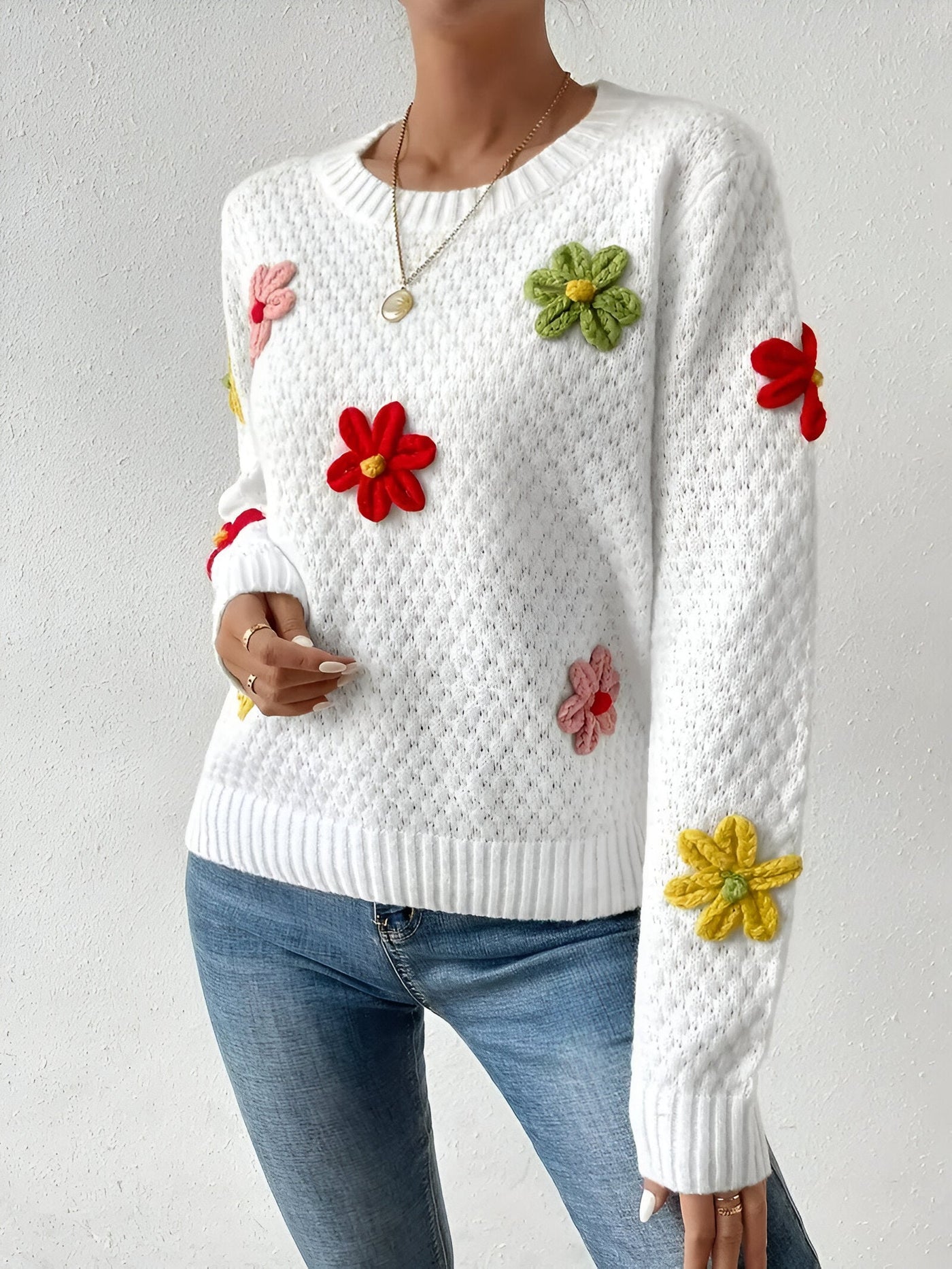 Rilla | Eleganter Pullover mit Blumenmuster