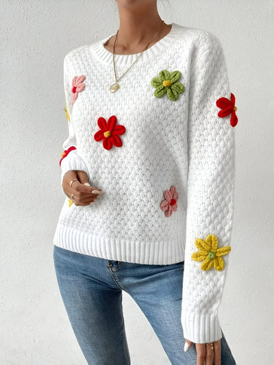 Rilla | Eleganter Pullover mit Blumenmuster