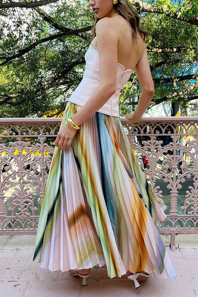 Georgia® | Aquarell gestreifter Midirock