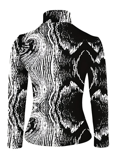 Ramona | Schickes gestreiftes Langarm-Turtleneck
