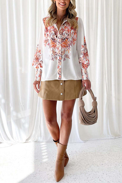 Luna® | Temperamentvolles, langärmliges, einreihiges Hemd mit V-Ausschnitt