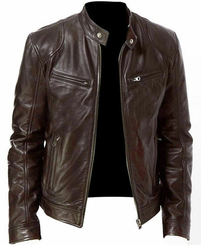 Klassische Lederjacke für Herren