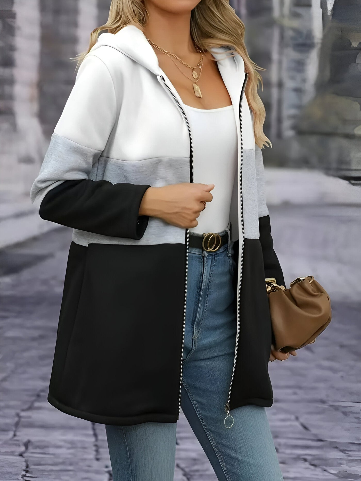 Franziska | Color Block Kapuzenjacke