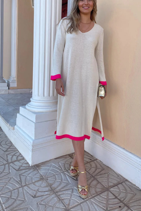 Mila® | Strickkleid mit Manschettenkombination