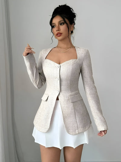Evalene | Elegante Jacke mit Rüschendetails und langen Ärmeln für Damen