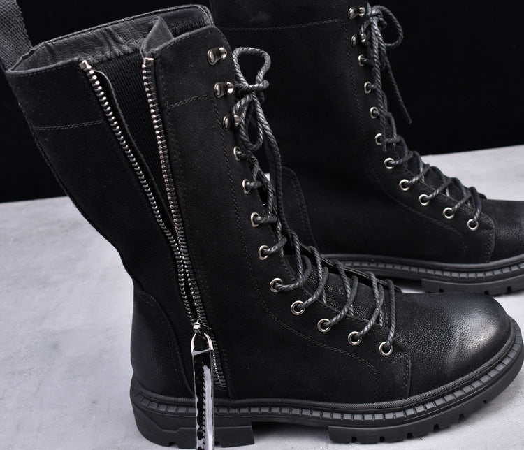 Howard – Retro Herrenstiefel mit Rundspitze und mittlerem Schaft