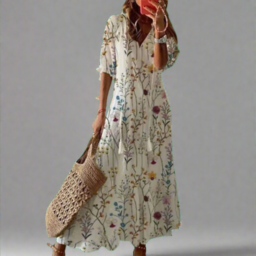 Celine| Figurfreundliches Damenkleid aus Premiumstoff  für Hochzeitsgast und besondere Anlässe