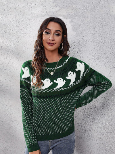 Grüner Ghost-Strickpullover - Lily